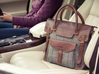 Cartera para mujer sobre asiento