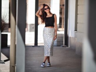 Falda larga de mujer